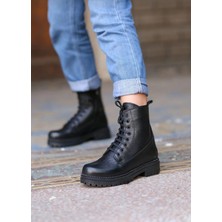 En Cici Moda Kia Gerçek Deri Bağcık Detaylı Fermuarlı Bot