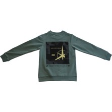 Fit Yeşil Erkek Şardonlu Sweatshirt