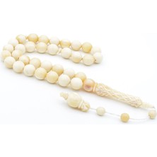 Murty99 Sistemli Oyma Imameli Küre Kesim Iri Boy Balina Kemiği Tesbih