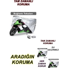 Bmw F 750 Gs Uyumlu (Bağlantı Tokalı) Uyumlu Miflonlu Premium 4 Mevsim Koruyan Motosiklet Brandası Gri