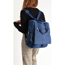 Baginn Kapaklı Okul Çantası Ister Elde Ister Sırt Olarak Rahat Kullanım 35*30 cm Kadın Sırt Çantası