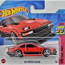 Hot Wheels 82 Toyota Supra 1:64 Ölçek Kırmızı Metal Araba Gerçekçi Detaylar ile 2023
