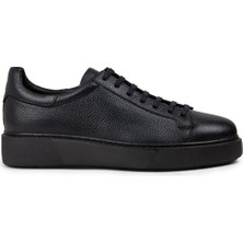 Deery Hakiki Deri Lacivert Erkek Sneaker Ayakkabı - 01954MLCVE03