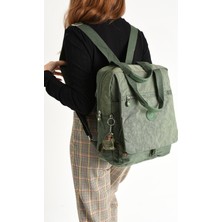 Baginn Kapaklı Okul Çantası Ister Elde Ister Sırt Olarak Rahat Kullanım 35*30 cm Kadın Sırt Çantası