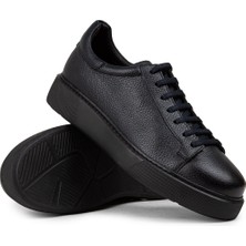 Deery Hakiki Deri Lacivert Erkek Sneaker Ayakkabı - 01954MLCVE03