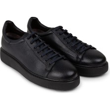 Deery Hakiki Deri Lacivert Erkek Sneaker Ayakkabı - 01954MLCVE03