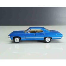 Kinsmart 1:43 1967 Mavi Chevrolet Impala Çek Birak Metal Araba