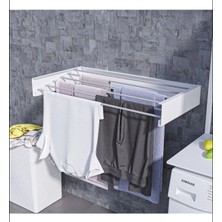 Tekno Trust Modern Yeni Nesil Tasarim Kurutmalık Çamaşır Askısı Duvara Monte Çamaşırlık (BEYAZ-75CM)