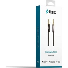 Ttec 2AK01 Stereo Premium Aux Ses Kablosu 3.5 mm 1 M - Siyah