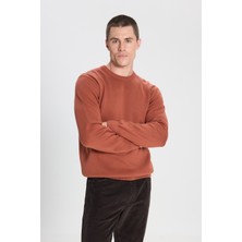 Wrangler Regular Fit Normal Kesim Bisiklet Yaka Vizon Triko Kazak