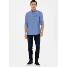 U.S. Polo Assn. Slim Fit Klasik Yaka Saks Erkek Gömlek G081GL004.000.1958930