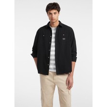 Guess Jeans Siyah Erkek Gömlek M4YH37WGCF1JBLK Gj Ls Reg Pockets S