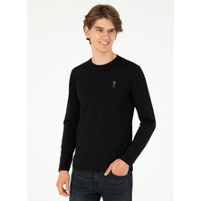 U.S. Polo Assn.  Klasik Yaka Siyah Erkek Sweatshırt G081SZ082.000.1926794