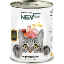 Nevmix - Yetişkin Kedi Maması - Yaş Konserve - Gurme - (415 gr. X 2 Adet)