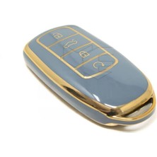 Gma Keys Lüx Chery Tiggo 8 Pro Omoda 5 Tiggo 7 Avantgarde Nano Anahtar Kılıfı Gri Gold Renk