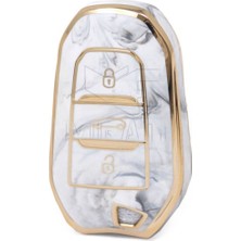 Gma Keys Lüx Peugeot 208 308 508 2008 3008 5008 Rifter Mermer Desenli Nano Anahtar Koruma Kılıfı