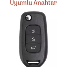 Gma Keys Renault Taliant 3 Buton Sustalı Nano Anahtar Kılıfı Beyaz Gold 1.ci Kalite