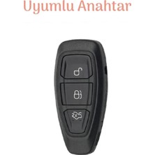 Gma Keys Lüx Ford Focus Fiesta Kuga Mondeo Smax Cmax Ecosport Nano Anahtar Kılıfı Siyah Silver Gümüş Renk