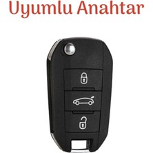 Gma Keys Opel Corsa F Grandland x Crossland x Anahtar Kılıfı Sustalı Model Siyah