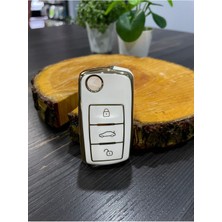 Gma Keys Volkswagen Golf Transporter Polo Caddy Vb. Uds Nano Silikon Anahtar Kılıfı Beyaz Renk