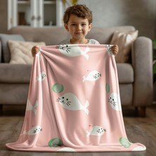 Yorka Desenli Polar Bebek Çocuk Battaniyesi Çok Amaçlı
