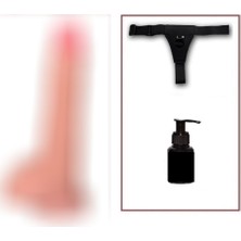 Vomentrend 24,5 Cm Belden Bağlamalı Realistik Dildo Penis Set