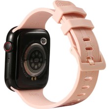 kilifone Apple Watch 7 41MM - Kordon Silikon Kordon Krd-23 - Beyaz