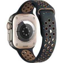 kilifone - ​​​Apple Watch 42mm - Kordon Silikon Strap Kayış - KRD-02 - Siyah - T29107
