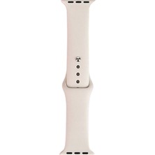 ekılıf - ​​​Apple Watch 40mm - Kordon Band Serisi Klasik Kordon Silikon Strap Kayış - Starlight - T31253
