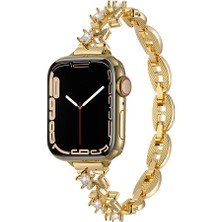 kilifone Apple Watch 42MM - Kordon Metal Kordon KRD-104 - Gold