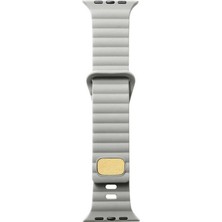 kilifone - ​​​Apple Watch Ultra 49mm - Kordon Silikon Kordon - KRD-73 - Krem - T24898
