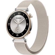 kilifone - Huawei GT4 41mm 18mm - Kordon Metal Hasır Kordon - KRD-01 - Starlight - T29994