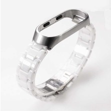 ekılıf - Xiaomi Mi Band 3 - Kordon Metal Kordon - KRD-21 - Gümüş - T13591