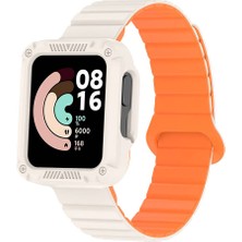 noktaks - Xiaomi Redmi Watch 2 - Kordon Silikon Strap Kayış Kordon - KRD-105 - Starlight-Turuncu - T32133