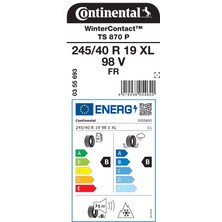 Continental 245/40 R19 98V Xl Fr Wintercontact Ts 870 P Oto Kış Lastiği ( Üretim Yılı: 2024)