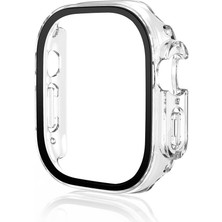 ekılıf - ​​​Apple Watch Ultra 49mm - Kasa Koruyucu Kasa ve Ekran Koruyucu - 01 - Şeffaf - T31724