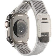 kilifone - ​​​Apple Watch Ultra 49mm - Kordon Hasır Strap Kayış Kordon - KRD-106 - Beyaz - T31951