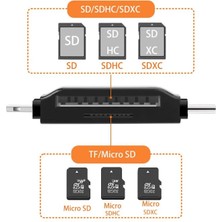 DNR Bilişim Çok Fonksiyonlu Kart Okuyucu  Mikro Sd Tf Kart Okuyucu Adaptör USB 3.0 Otg Iphone/android/type C