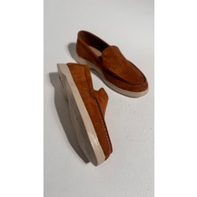 Eataly Shoes Loya Taba Süet Düz Kadın Babet