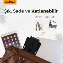 Voultage Metal Masaüstü Telefon Tutucu, Telefon Standı, Ayarlanabilir, Katlanabilir, Alüminyum Dayanıklı Gövde, Tüm Telefonlarla Uyumlu, Kalın Kılıf Uyumlu