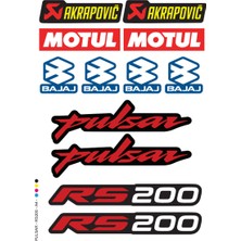 Pulsar Bajaj Pulsar RS200 Sticker Seti A4