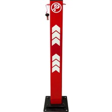 Kilitli Otopark Direği 75 cm, Çıkan Tip Kızaklı Park Bariyeri