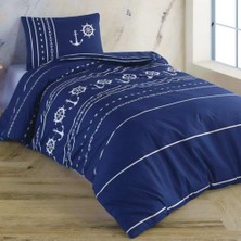 Kristal Tek Kişilik Ranforce Nevresim Takımı Marine