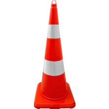 PVC Trafik Konisi 90 cm Çift Reflektifli Trafik Dubası