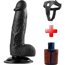 Vomentrend 21 Cm Belden Bağlamalı Realistik Vantuzlu Zenci Dildo Penis