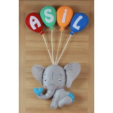 Renkli Hayallerim Asil Isimli Filli Bebek ve Hastane Odası Kapı Süsü