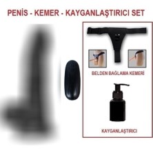 Vomentrend 17 Cm Belden Bağlamalı Titreşimli Gerçekçi Silikon Zenci Penis Set