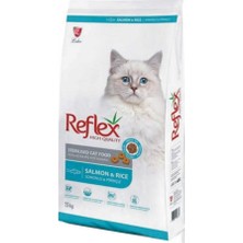 Reflex Sterilised Somonlu Pirinçli Kısırlaştırılmış Yetişkin Kedi Maması 15 kg