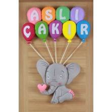 Renkli Hayallerim Aslı Çakır Isimli Filli Bebek ve Hastane Odası Kapı Süsü