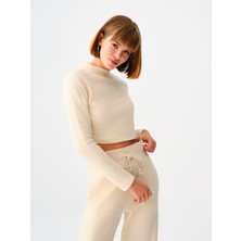 Loft Crop Kadın Bluz U.kol